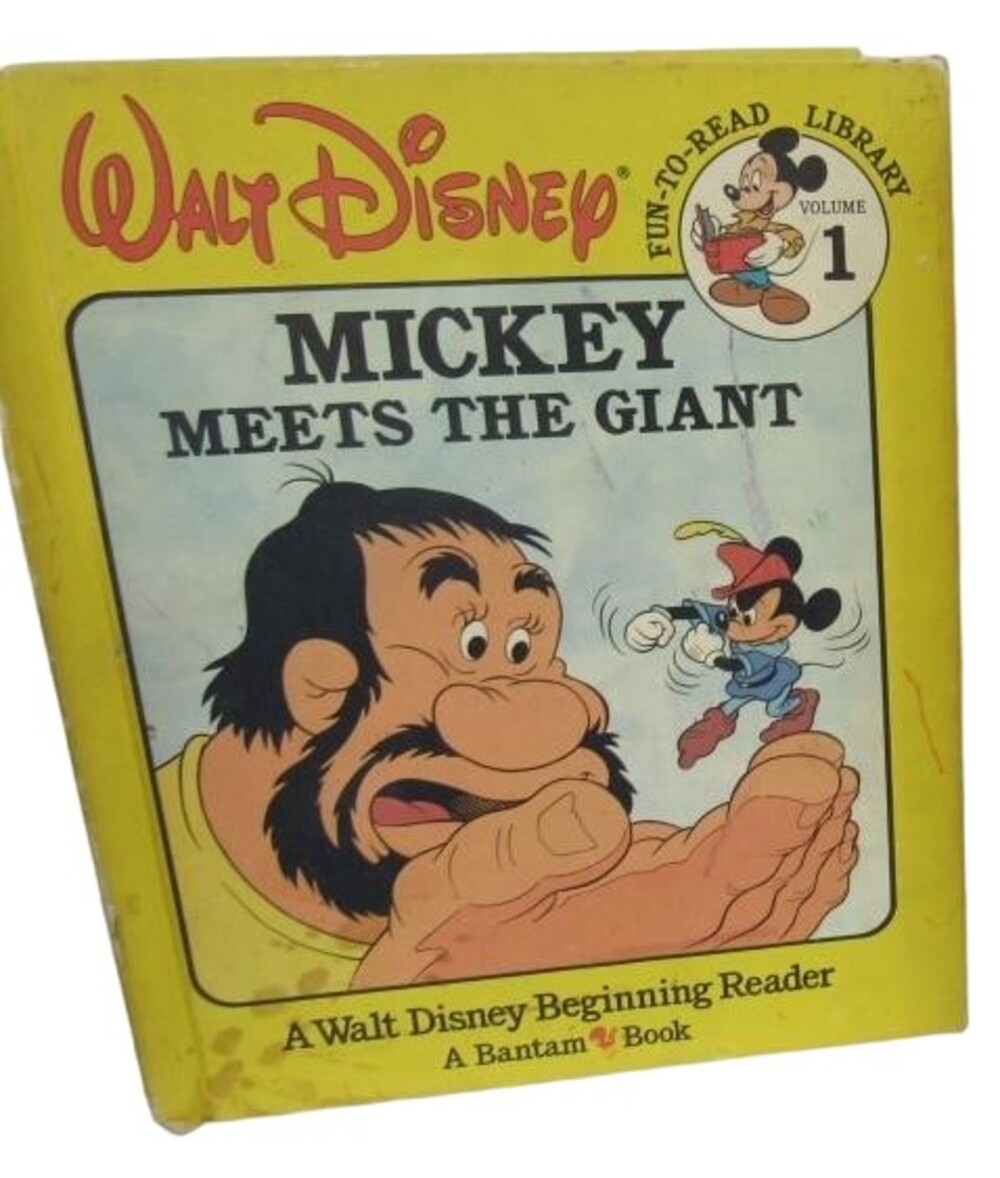 Walt Disney Mickey Meets the Giant 1986 Volume 1 Bantam Hardcover Vintage